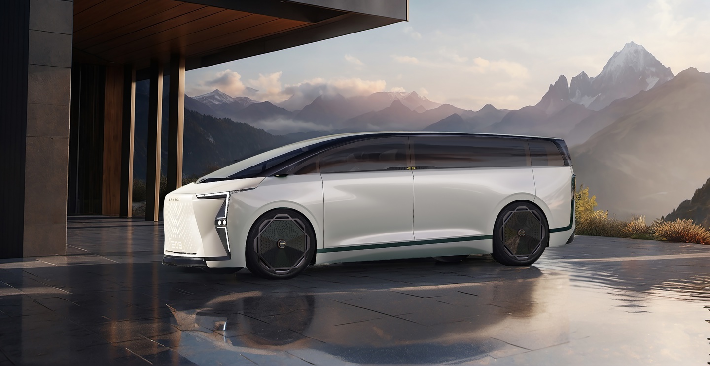 星途 E08 旗舰新能源 MPV 官图发布，采用风之美学 2.0 设计